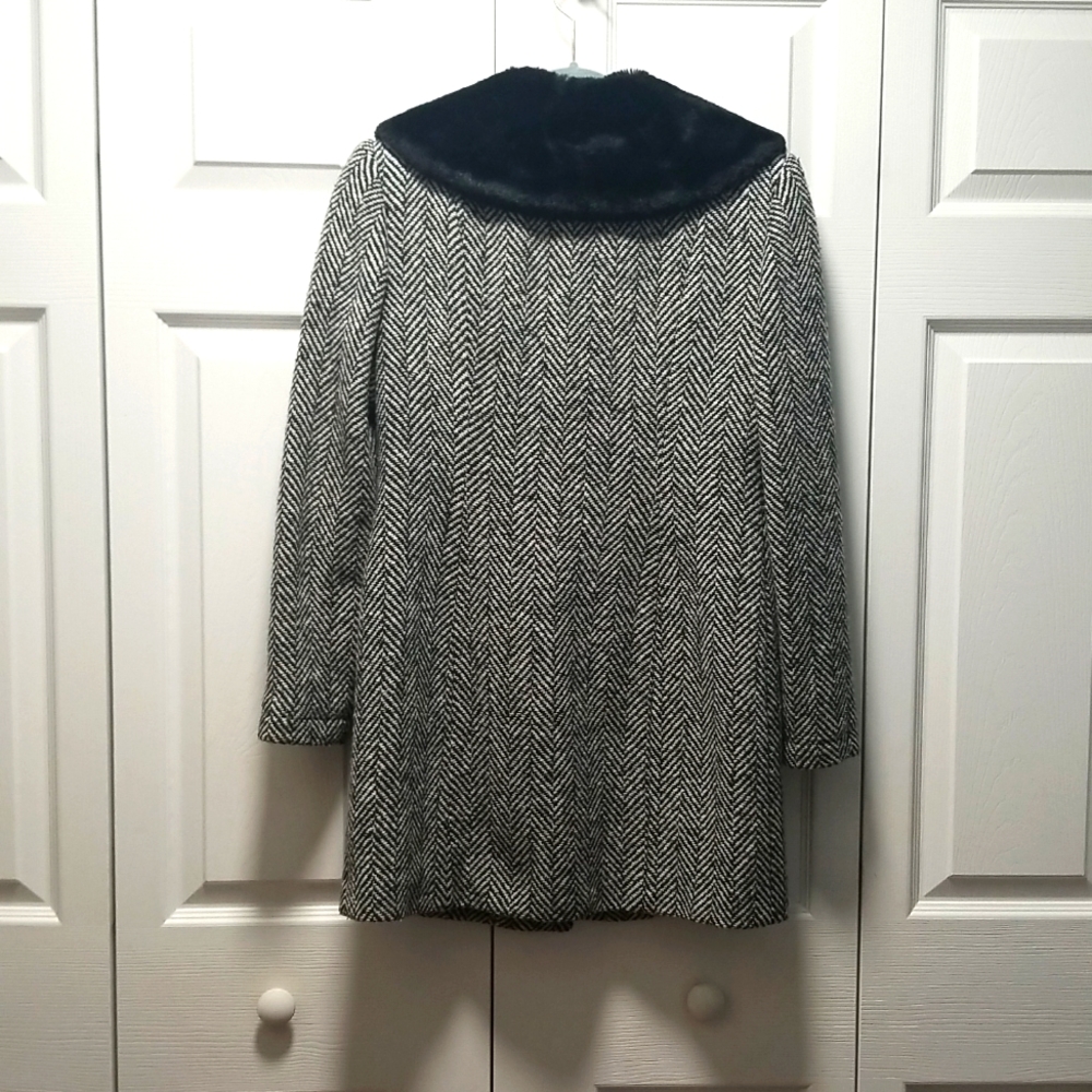 Grace Elements, Black & White Wool Herringbone Ja… - image 3